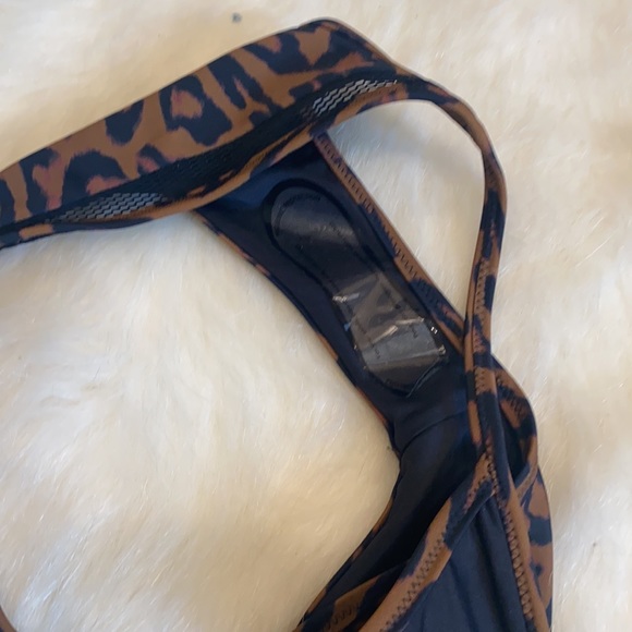 KENDALL + KYLIE TRIANGLE MESH LEOPARD SWIM BOTTOM. - Picture 6 of 10